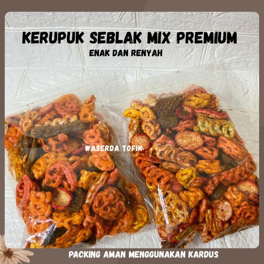 

Kerupuk seblak Mix 500g dapat 2bungkus FREE KARDUS