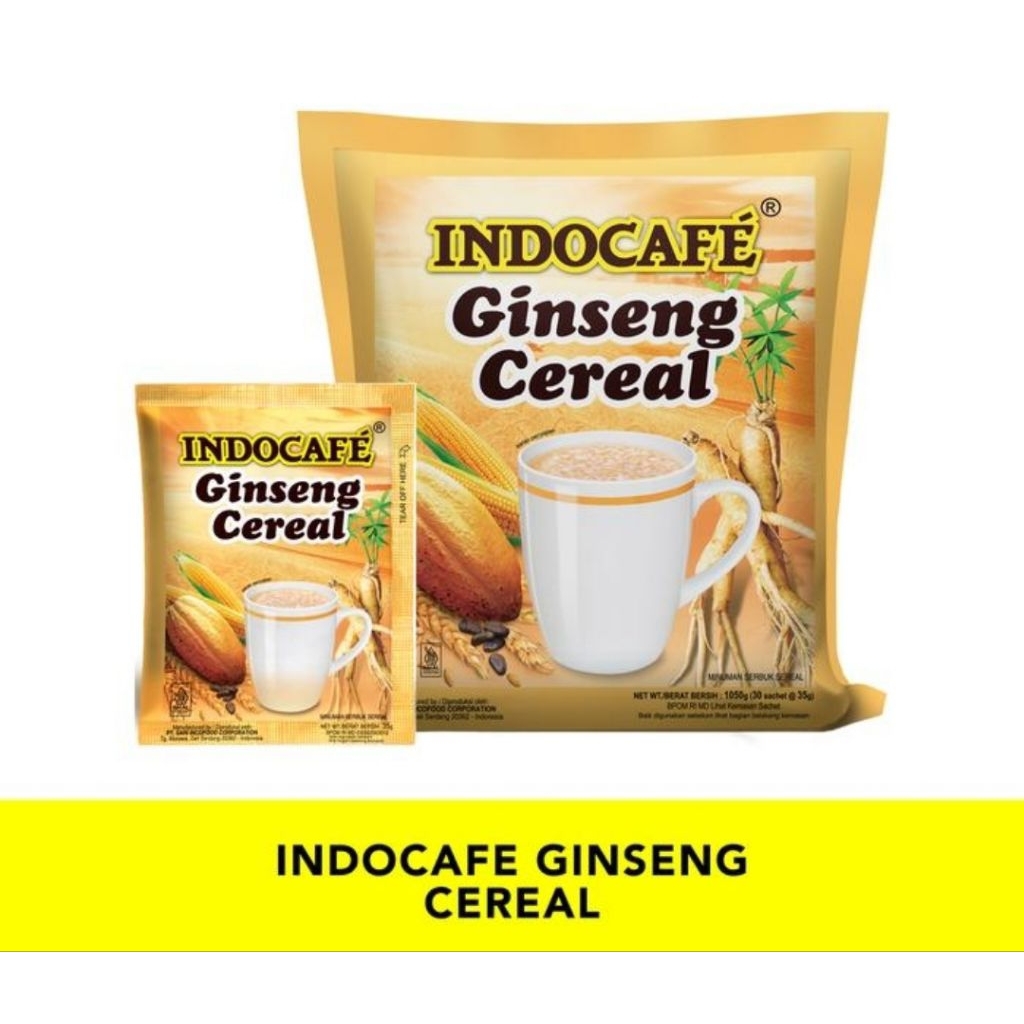 

Indocafe Ginseng Sereal 1 Bang isi 30 Sachet