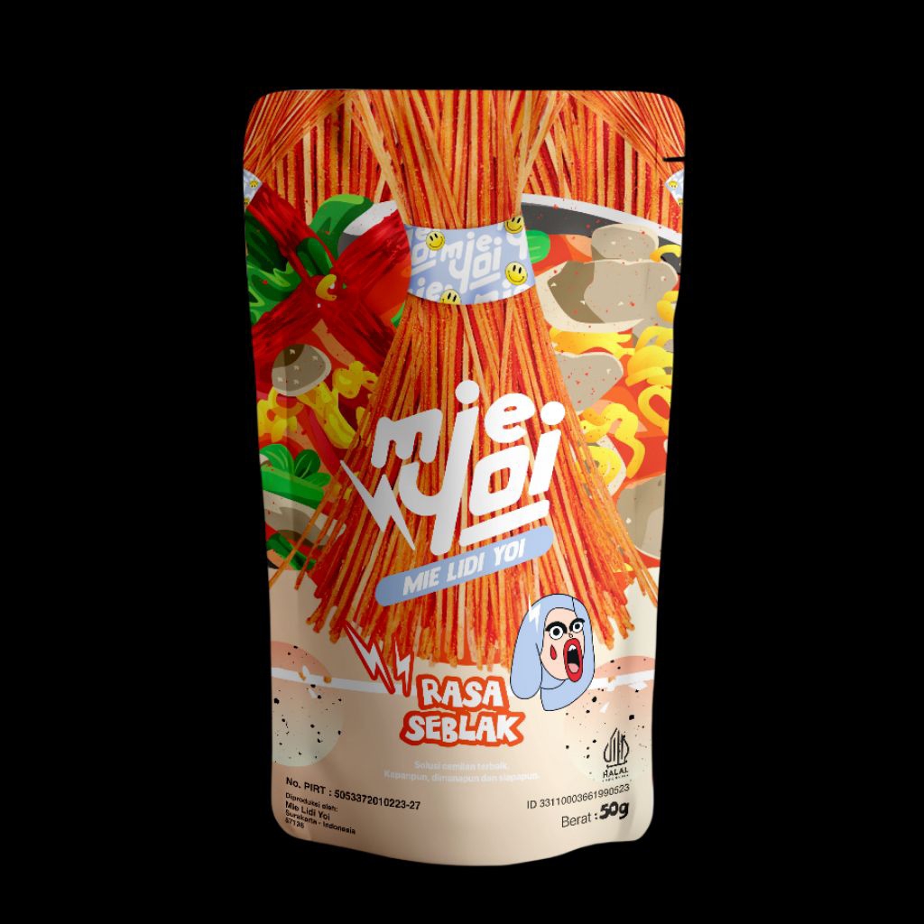 

CEKELIN Cemilan Mie Lidi Rasa Sebalak paling enak isi 50g