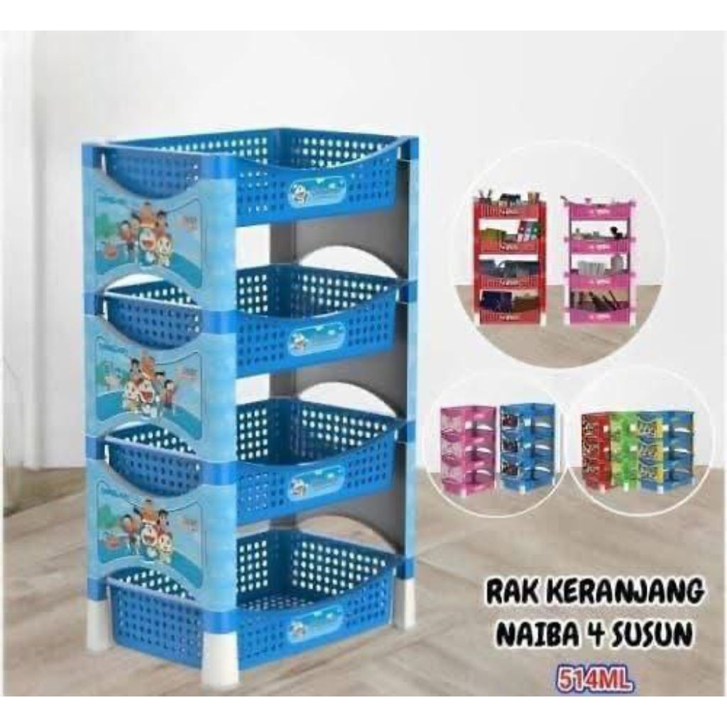 Rak keranjang naiba 4 susun Ready doraemon Promo Ra