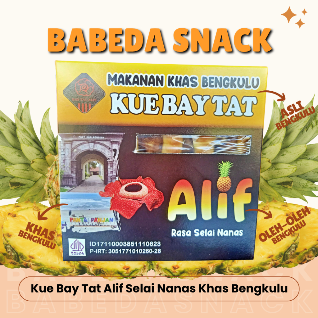 

KUE BAY TAT ALIF - SELAI NANAS - OLEH OLEH KHAS BENGKULU - BABEDA SNACK