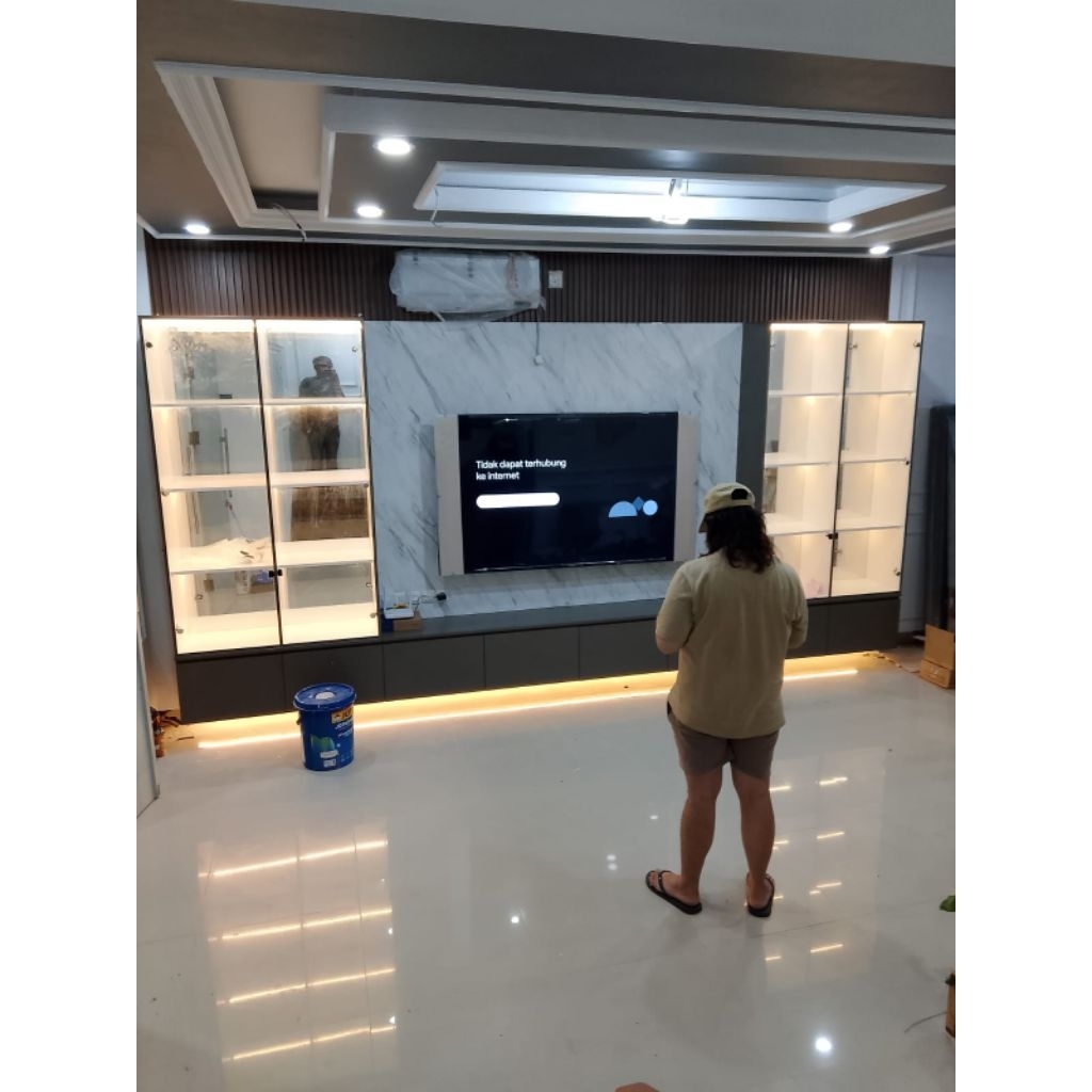 Backdrop tv/Furnitur backdrop tv