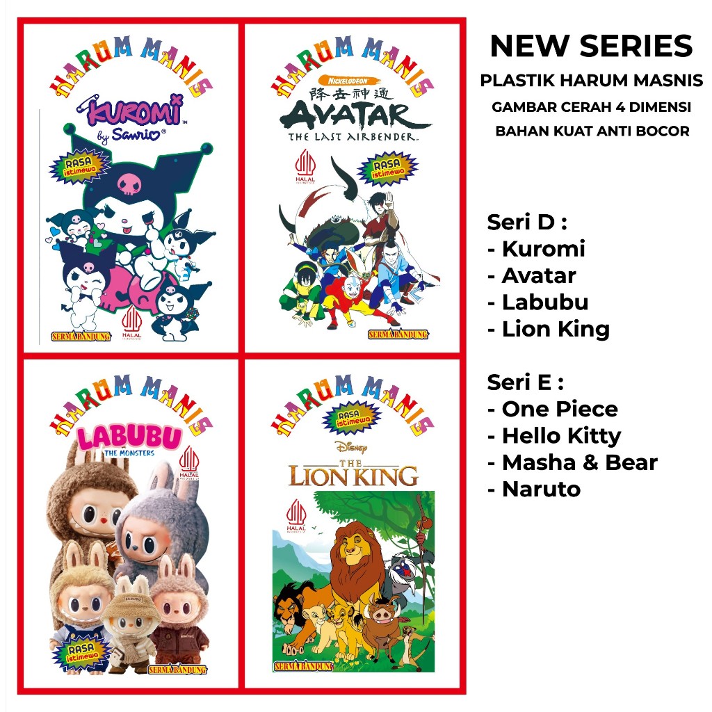 Plastik Harum Manis Serma Isi 100 Pcs / Kemasan Harum Manis Ukuran 22x55 cm