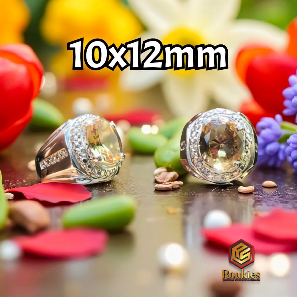 Cincin Batu Zultanite Oval Cutting Ring Alpaka Ukuran 10x12mm