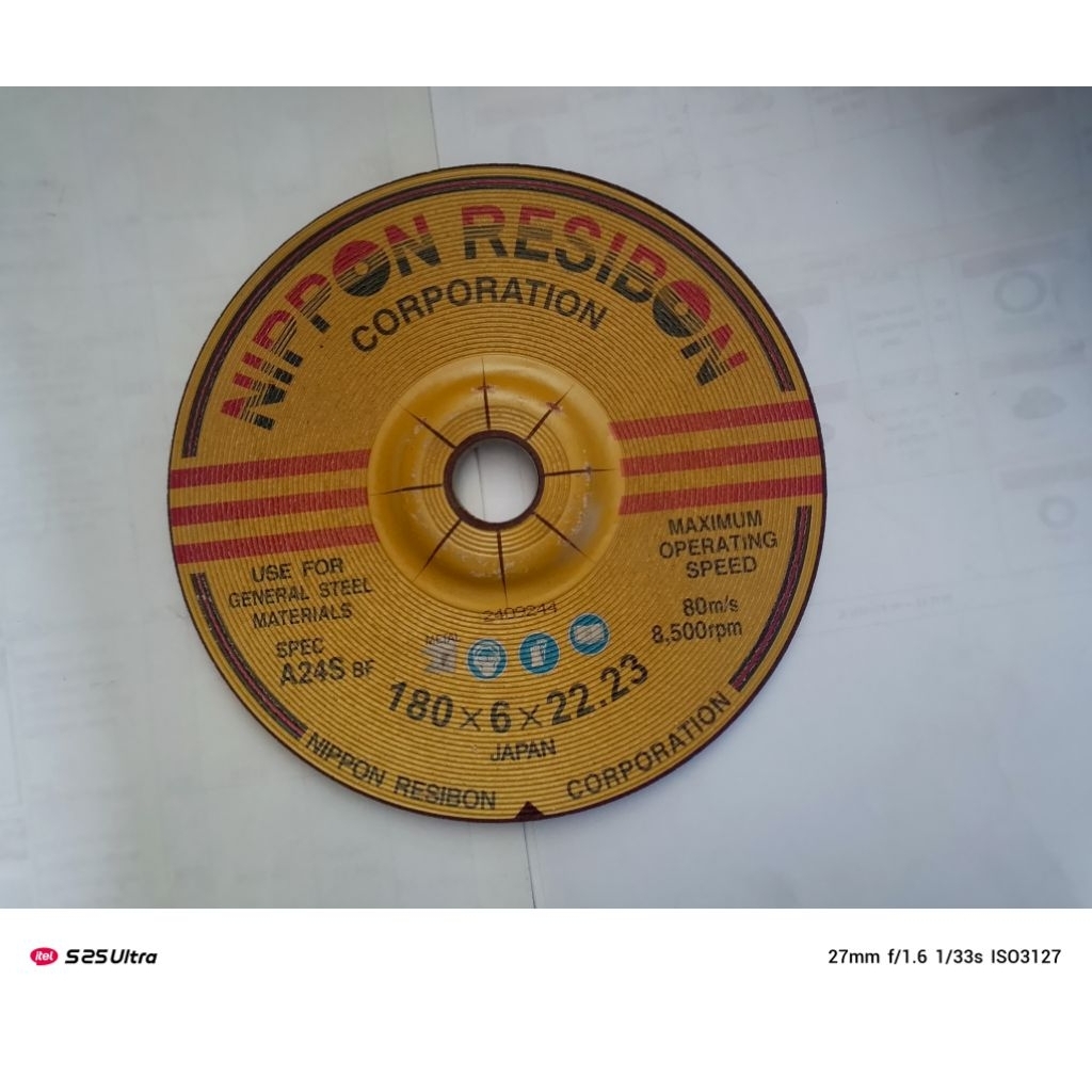 Batu Gurinda Nippon Resibon 7inch 180x6x22.23 Original