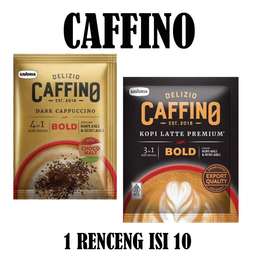 

DELIZIO CAFFINO KOPI PREMIUM LATTE / ICE RENCENG ISI 10