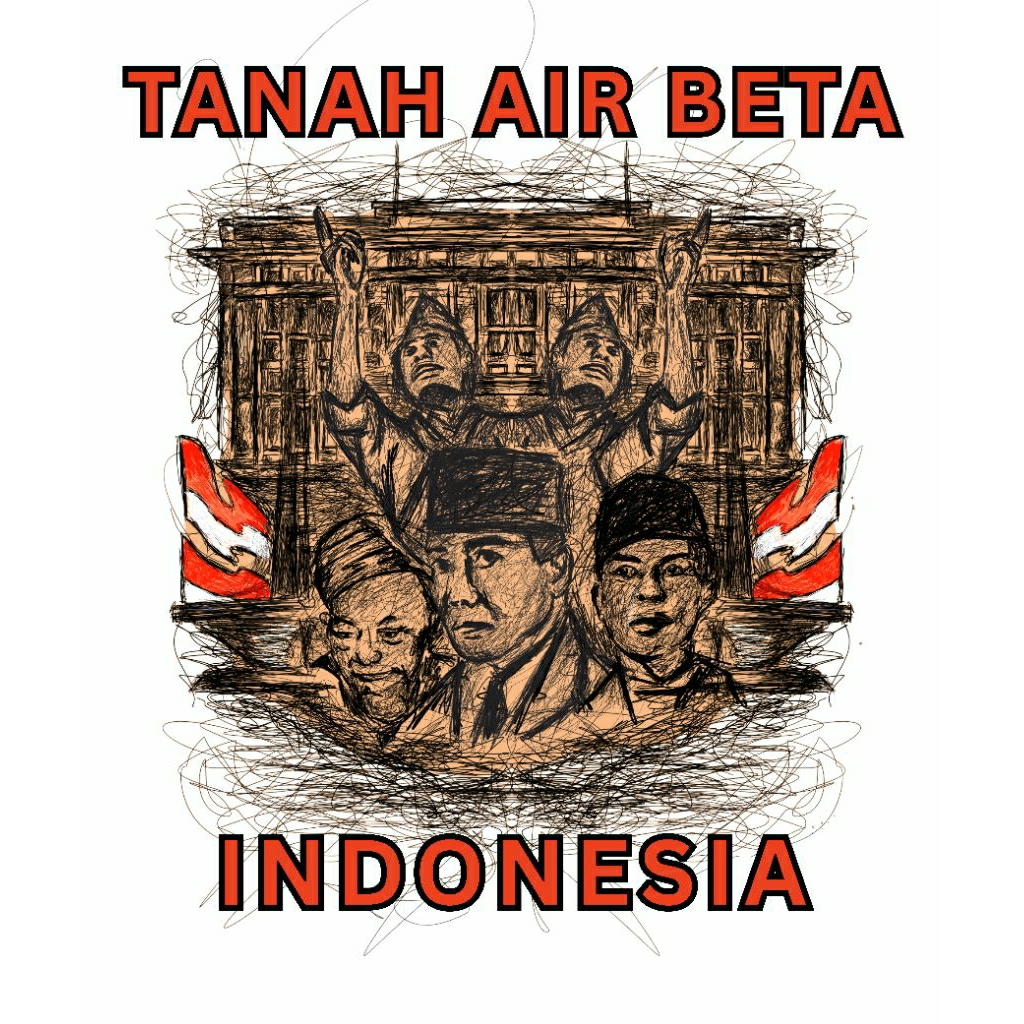 KAOS TANAH AIR BETA INDONESIA BAHAN CATTON COMBED 24S