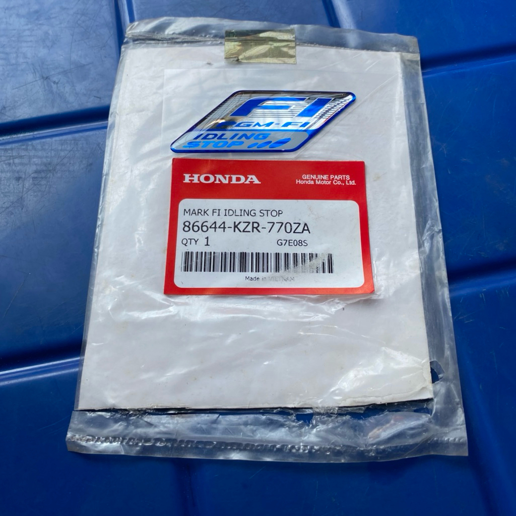 8644 KZR 770ZA EMBLEM MARK PGM FI IDLING STOP 3D HONDA BEAT SPORTY VARIO 125 150 SCOOPY ESP PCX CBU 