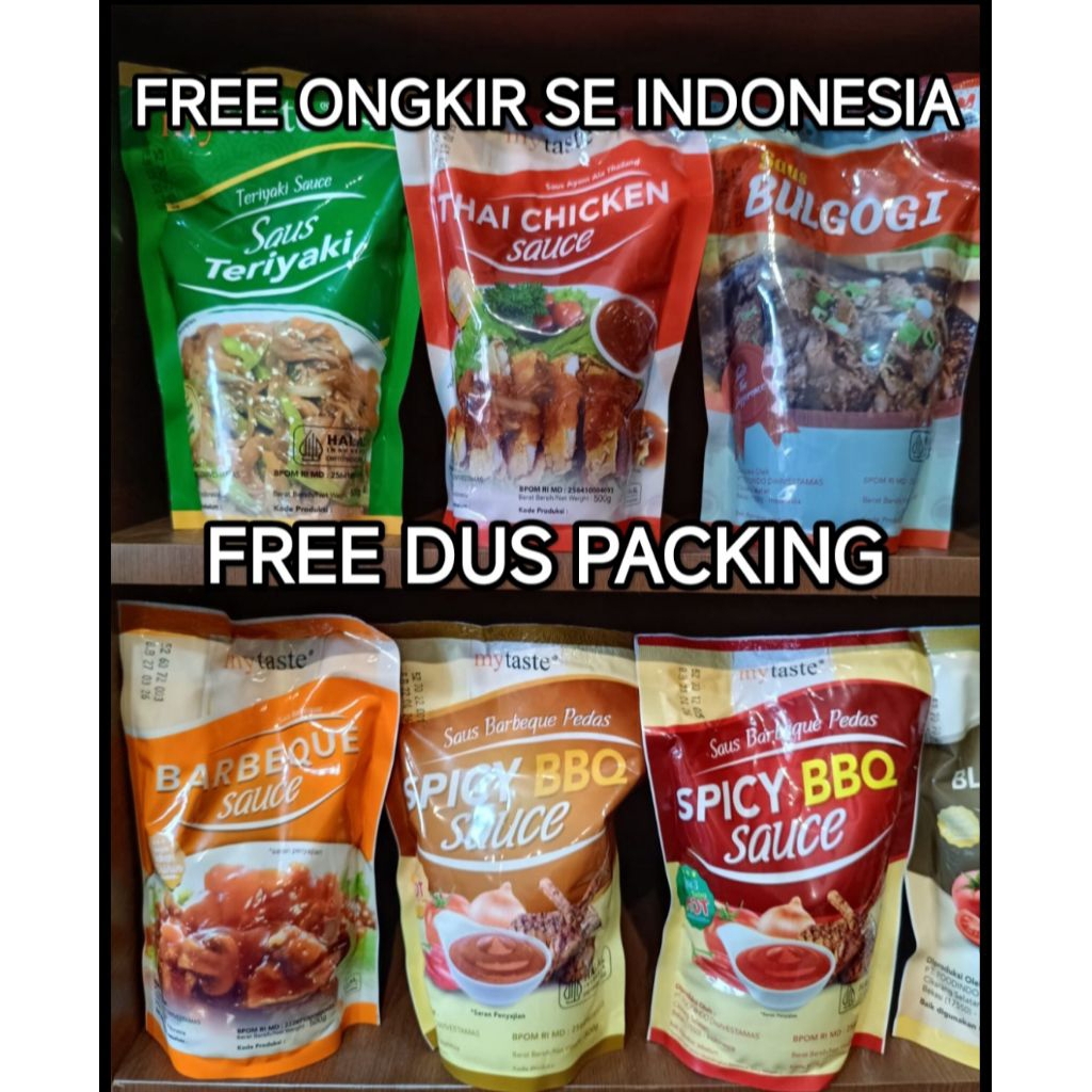 

MY TASTE PROMO!! MyTaste ALL Sauce 500gr BBQ /Blackpepper/Teriyaki/Gochujang/Thai Chicken/Mushroom/Spicy/Cheese/Hickory/Tiram