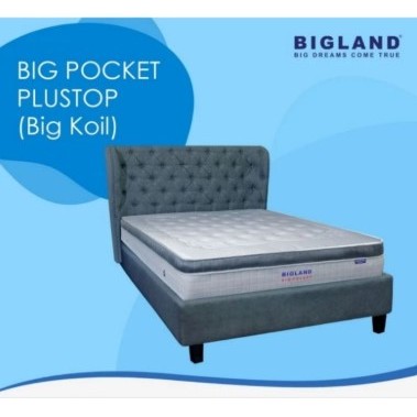 Kasur Springbed Bigland Big Pocket Plushtop / Matras Bigland Empuk - Matras Aja, 120x200