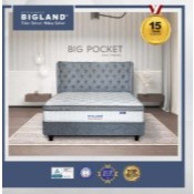 Kasur Springbed Bigland Big Pocket Plushtop / Matras Bigland Empuk - Matras Aja, 120x200
