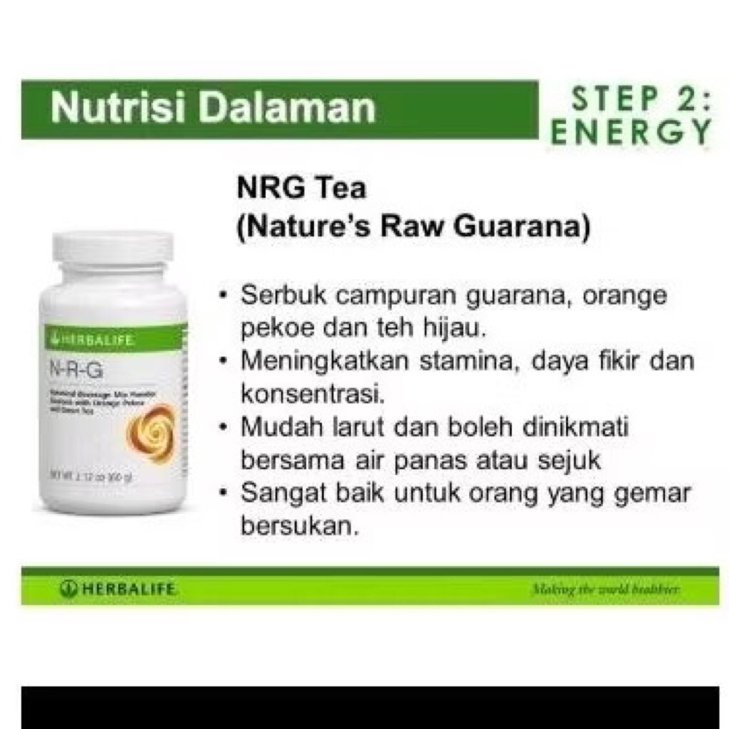 

N.R.G tea (stamina & fokus) garansi original
