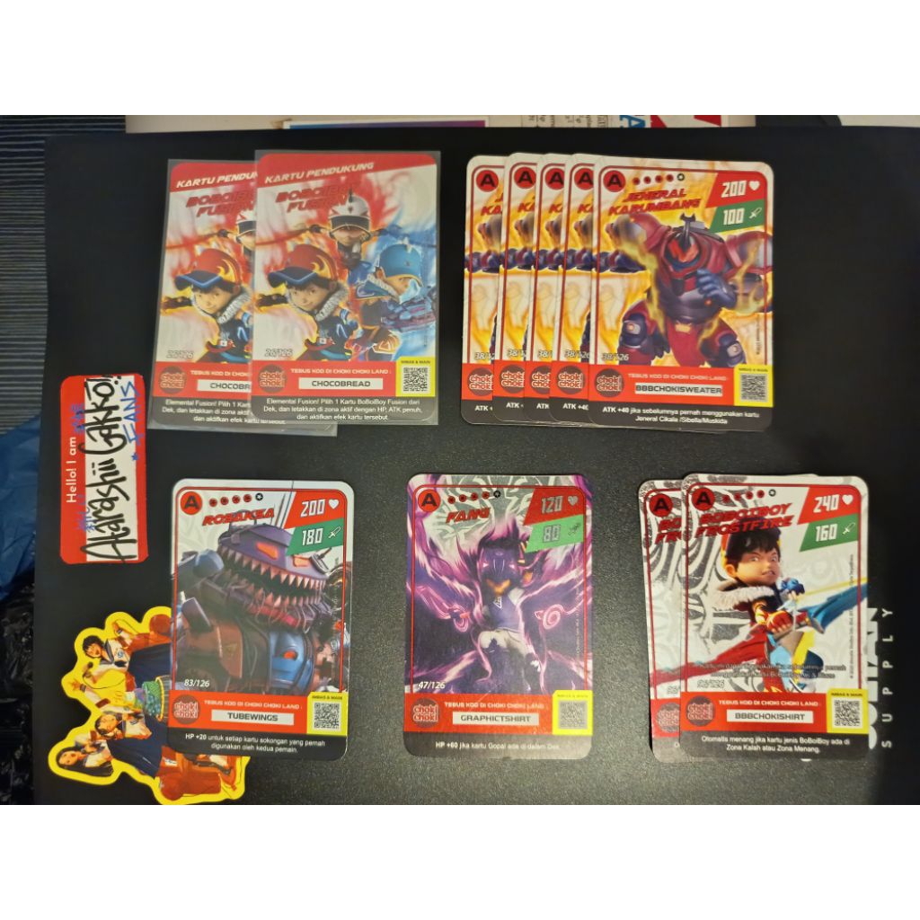KARTU FOIL CHOKI2 BOBOIBOY| MONSTA GALAXY CARD