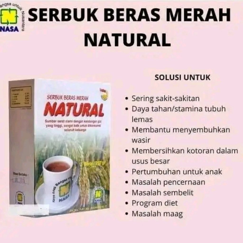 

Serbuk Beras Merah Natural/SBMN NASA