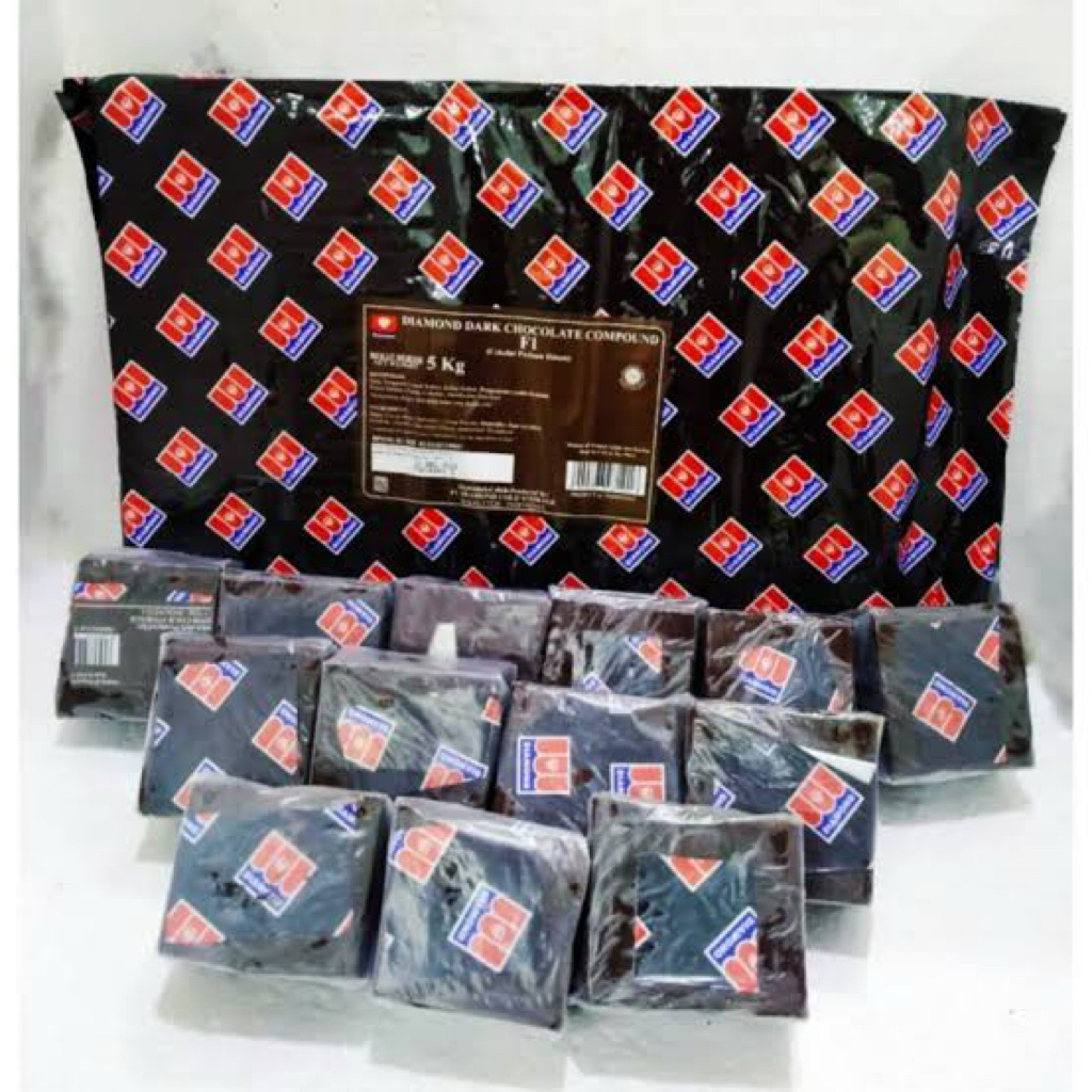 

Diamond Dark Chocolate Compound potongan 500gr
