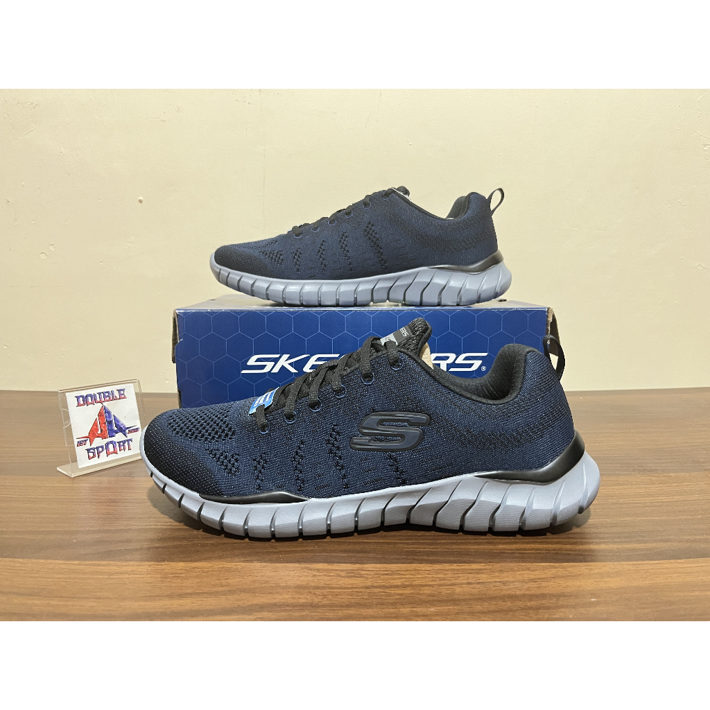 Sepatu Casual Pria Skechers Overhaul Debbir Navy 52819/NVBK Original