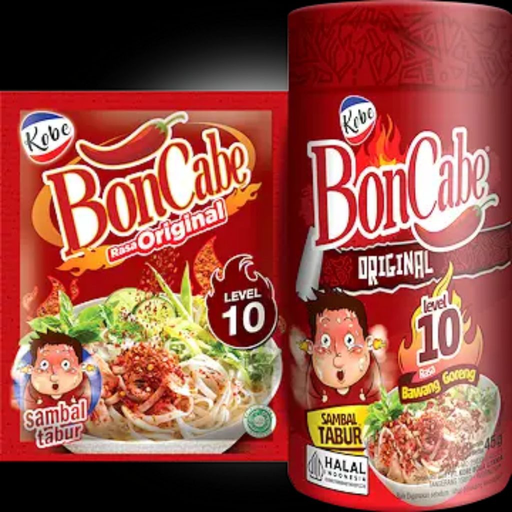 Boncabe level 10 5.5gr [24pcs] | Boncabe botol level 10 45gr [in pcs]