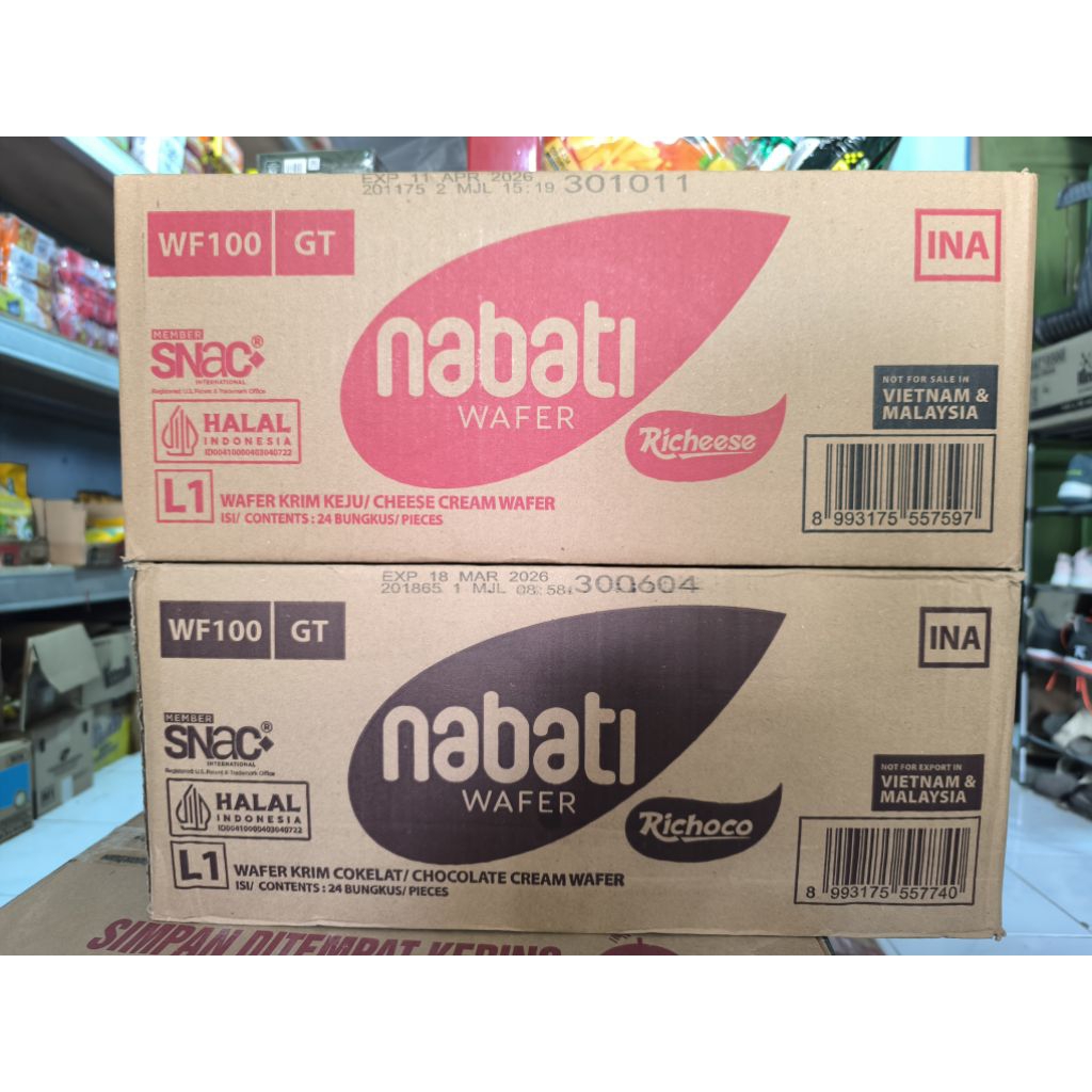 

1 Dus Nabati Wafer Recheese 5000an 110gr/pc 1 dus isi 24