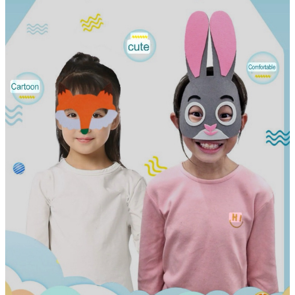 Topeng flanel hewan mask/mainan edukasi anak