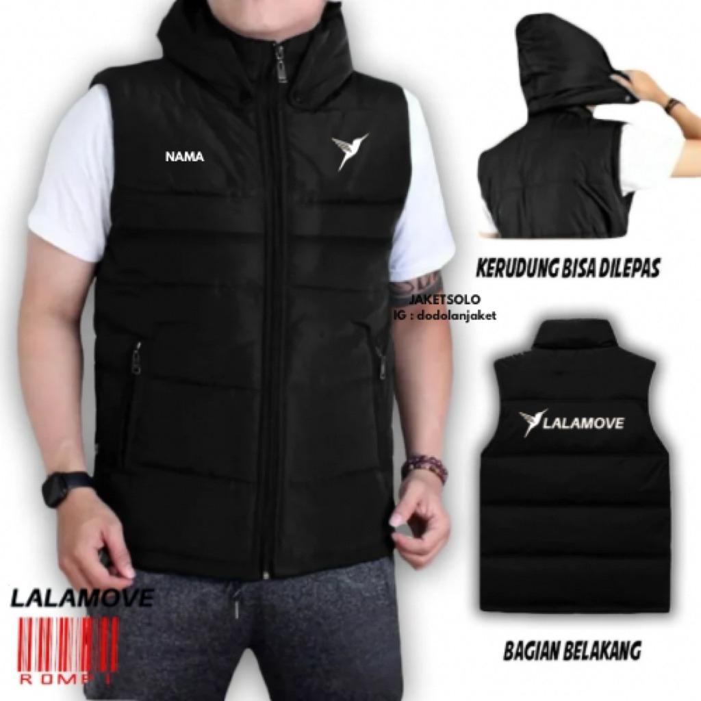 ROMPI JAKET SABLON DRIVER LALAMOVE / ROMPI KEMBUNG PARASUT DRIVER LALAMOVE