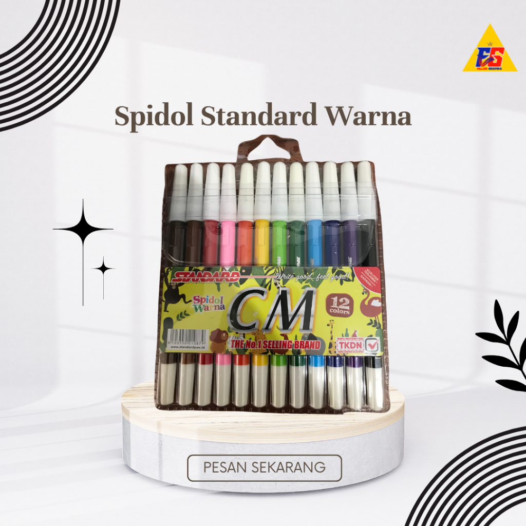 

Spidol 12 Warna Standard CM12 - Cocok Untuk Hujan