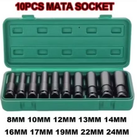 KUNCI SHOCK UNTUK IMPACT BOR DLL 1/2 INCH SET 10PCS KUNCI RODA