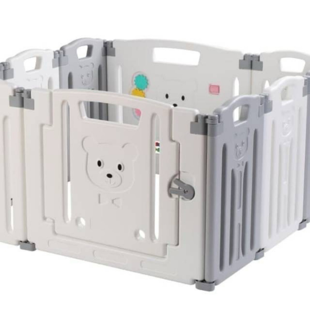 Preloved pagar bayi parklon fence 12+2 warna abu putih.