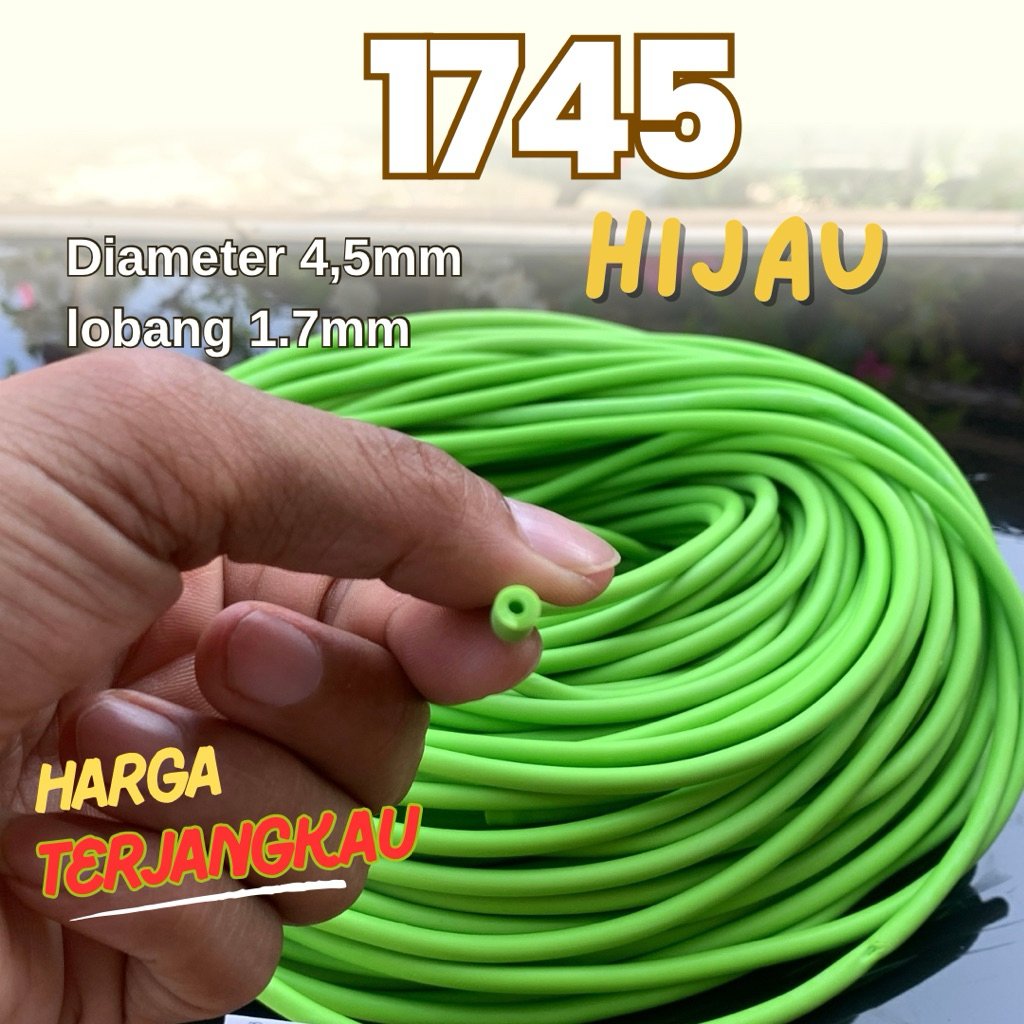 Karet ketapel ikan 1745 4,5mm warna Hijau panah ikan juga bisa