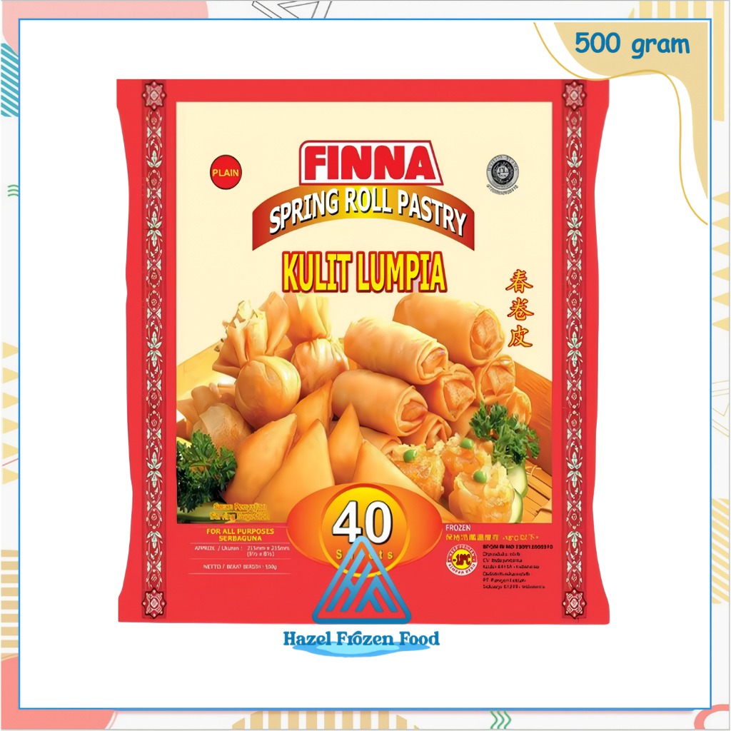 

Finna Kulit Lumpia 40 Sheets Ukuran 8.5 Inch Frozen Food Karawang