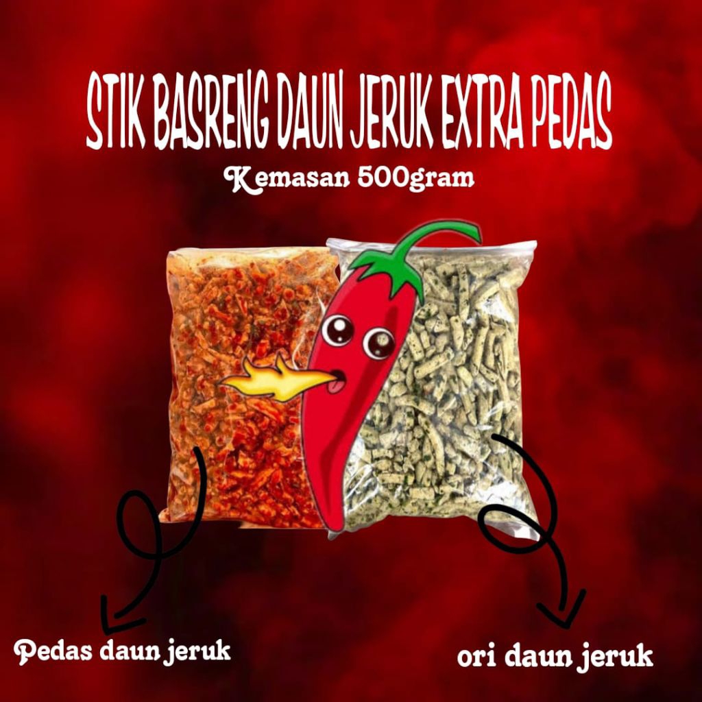 

(500Gram) BASRENG DAUN JERUK EXTRA PEDAS/BASRENG VIRAL DAUN JERUK
