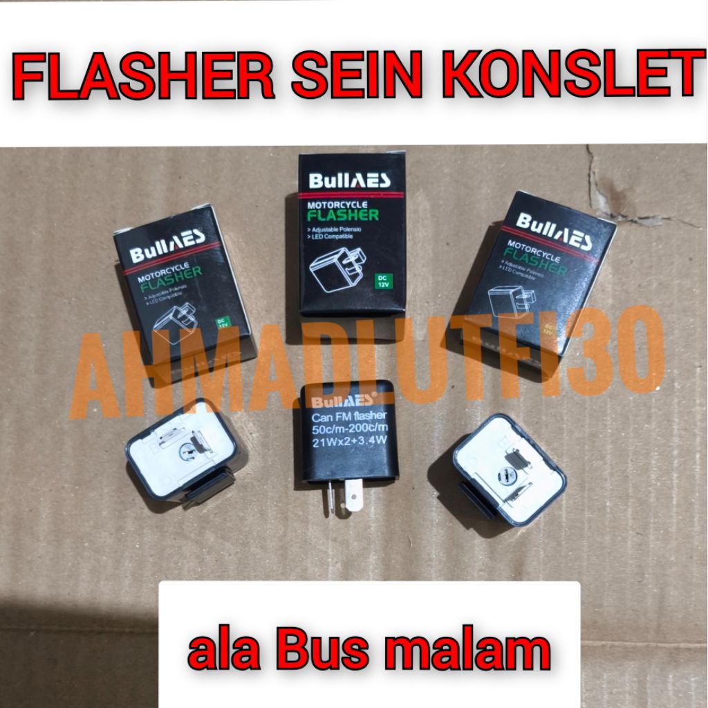 CR7 BULLAES Flasher sein sen Konslet ala Bus malam kedip cepat