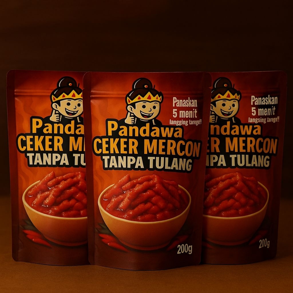 

Paket Puas Isi 3 Ceker Mercon Tanpa Tulang dapat 3 lauk instant sambal siap saji