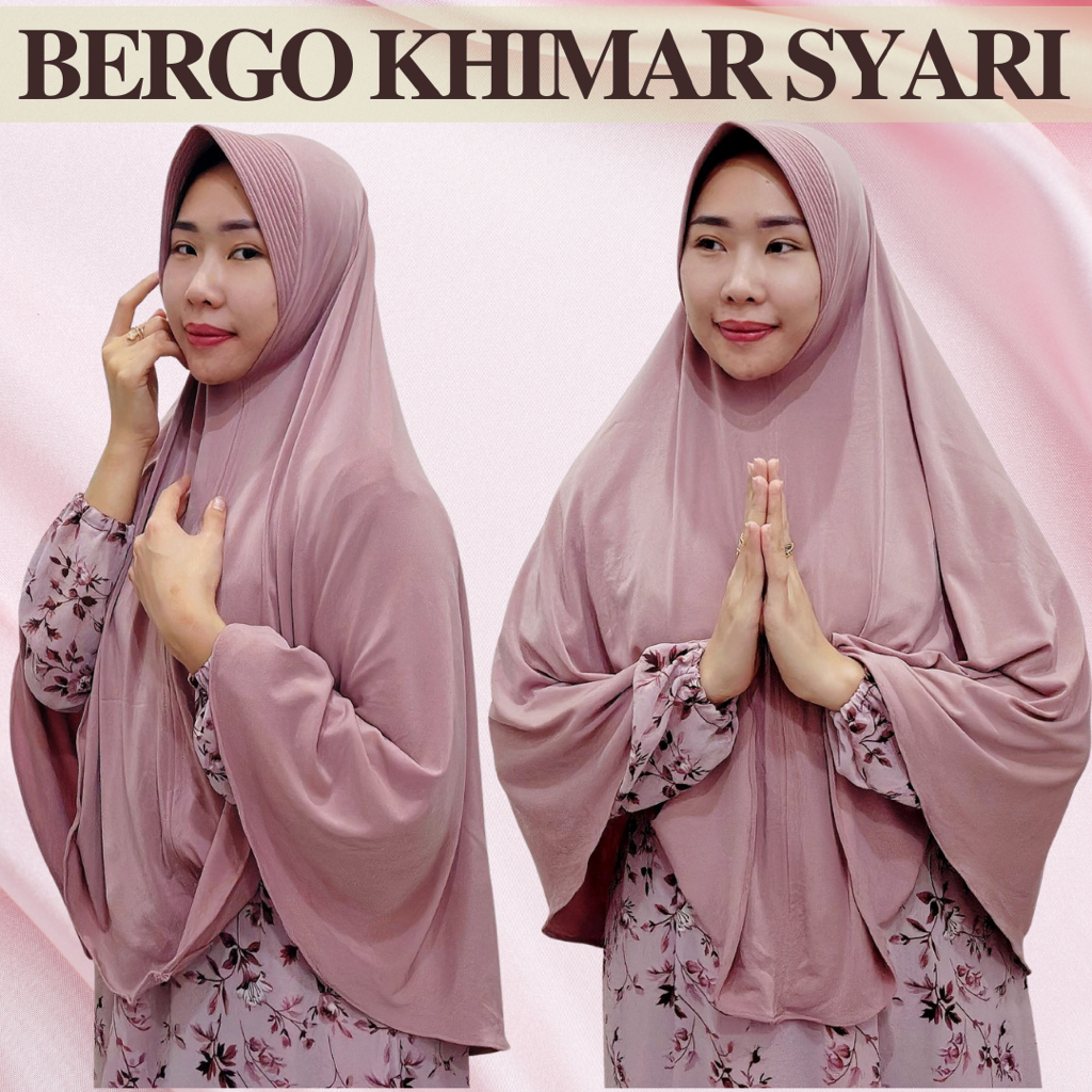 HIJAB BERGO JERSEY STELLA KHIMAR JUMBO XXL / BERGO INSTAN SYARI / JILBAB INSTAN JUMBO