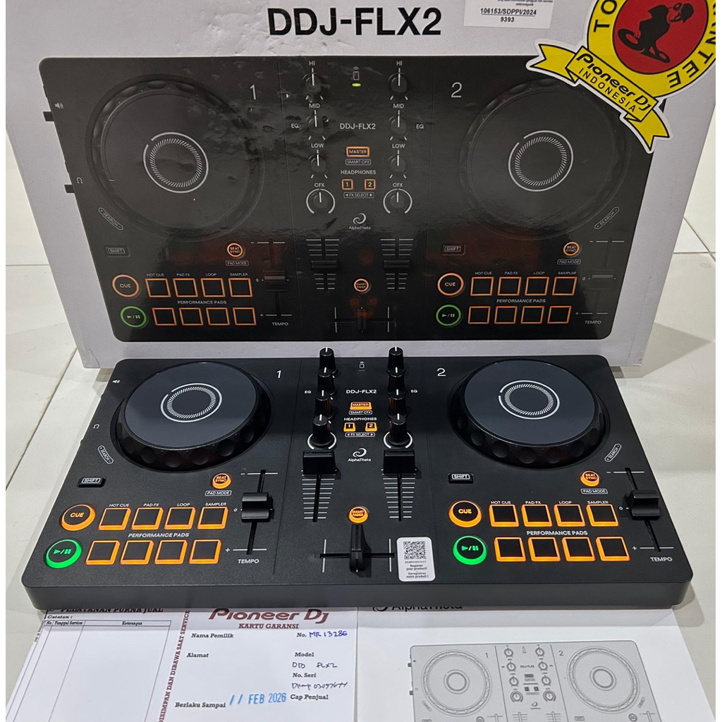 Alat DJ Pioneer DDJ FLX2 GARANSI FEB 2026 Fullset Box & Manual Book Controller Rekordbox DJ Edition 