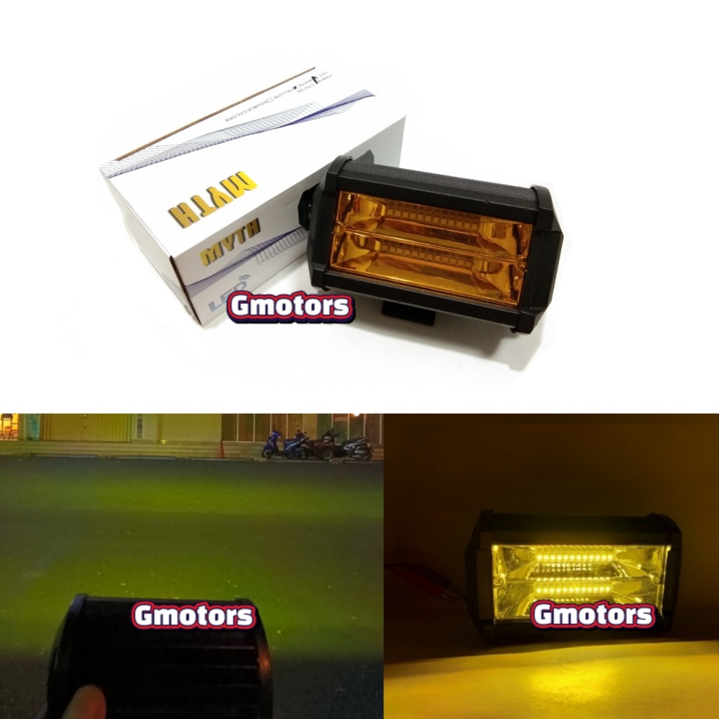 Lampu tembak sorot Led 24 Mata MYTH Cahaya Kuning Lampu Tembak Sorot Led Motor Mobil