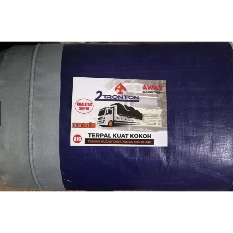 TERPAL PLASTIK 4x6 MERK 2TRONTON A10 SANGAT TEBAL KUAT MURAH TERPAL KOLAM IKAN