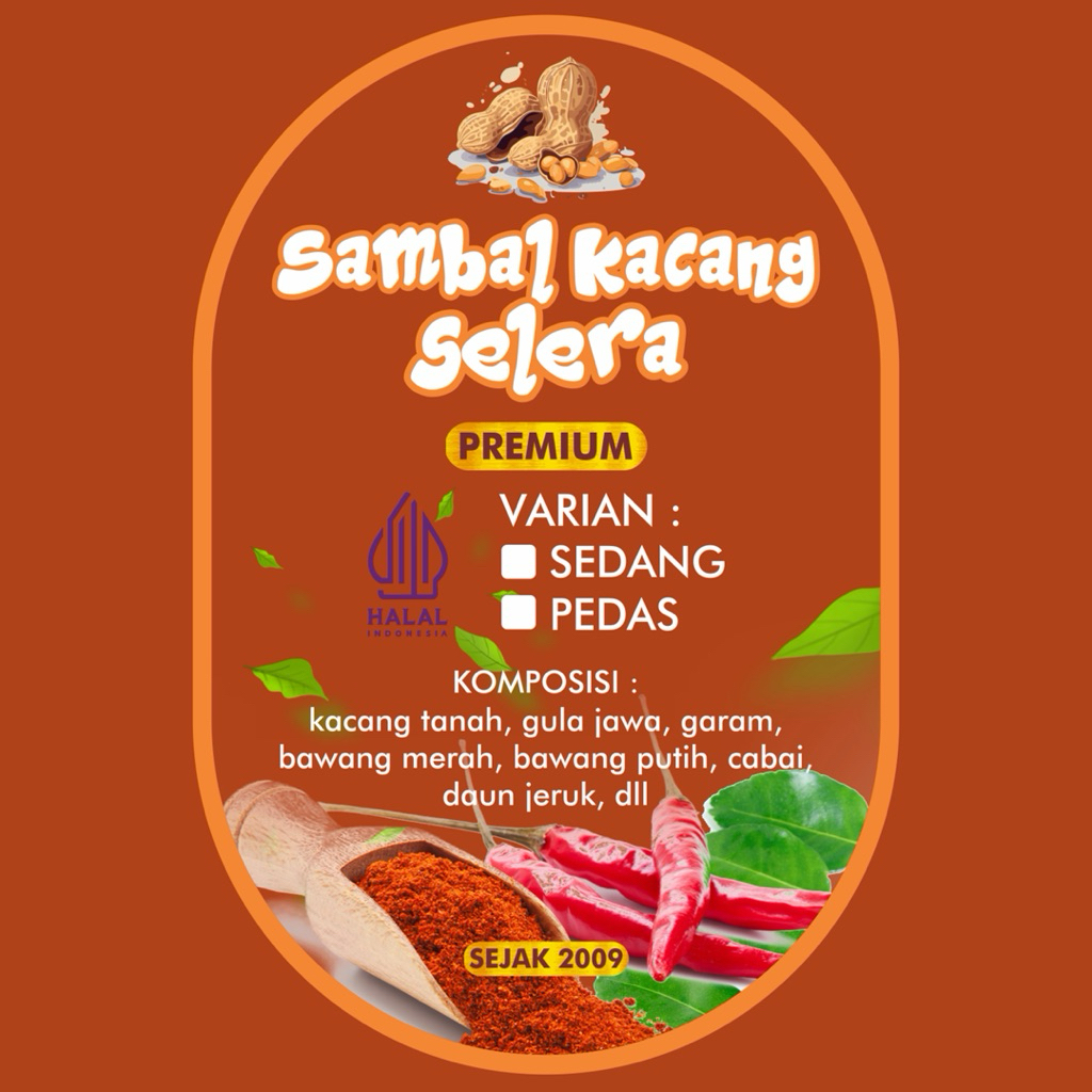

SAMBAL KACANG / SAMBAL PECEL PREMIUM SELERA DEMAK 250 gram