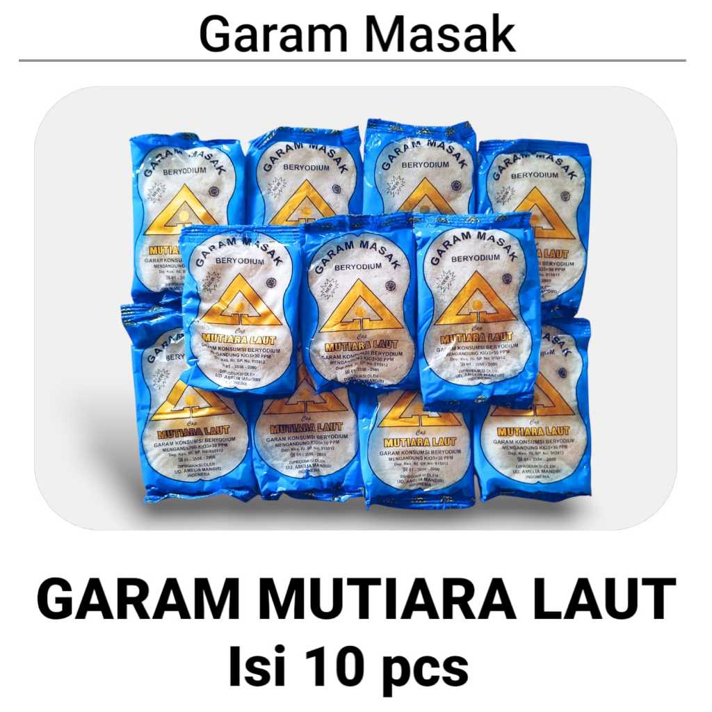 

Promo Hemat Garam Mutiara Laut Halus Beryodium Kemasan 100gr