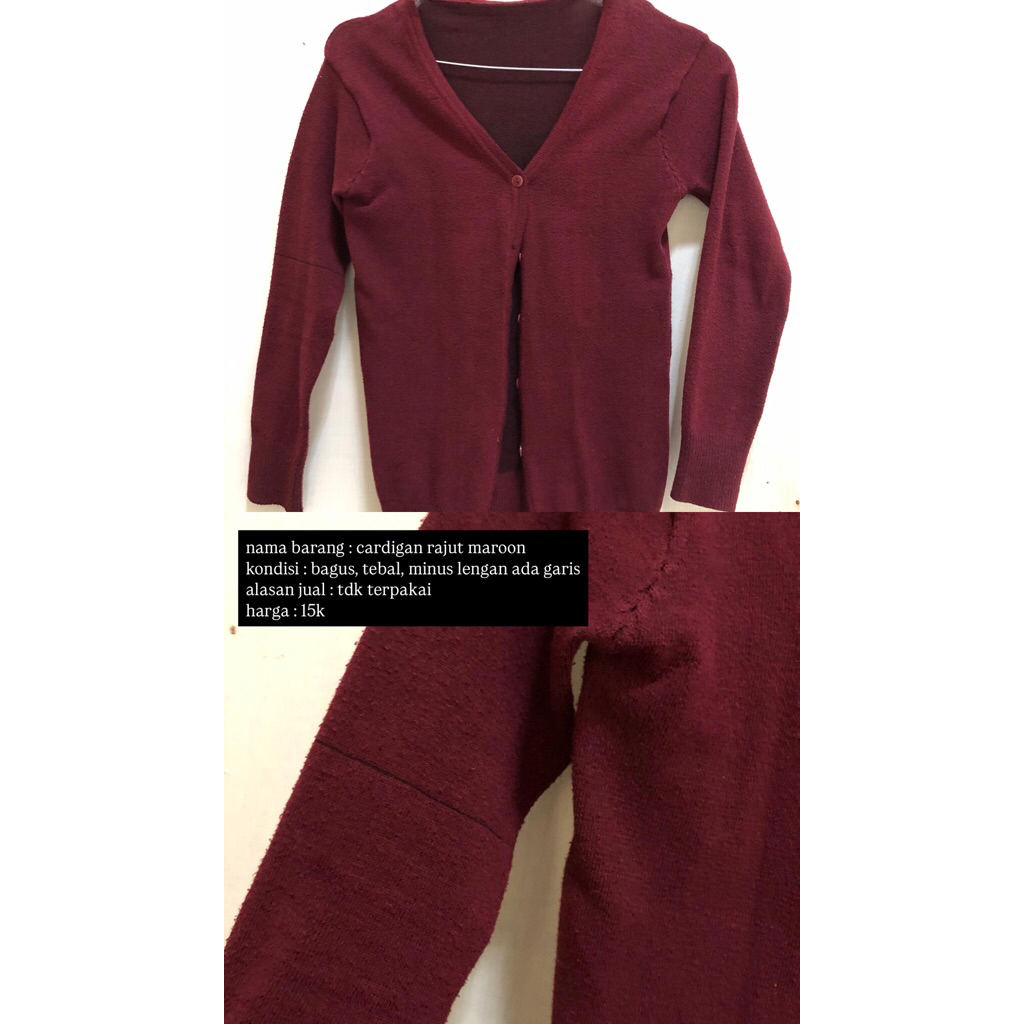 cardigan maroon