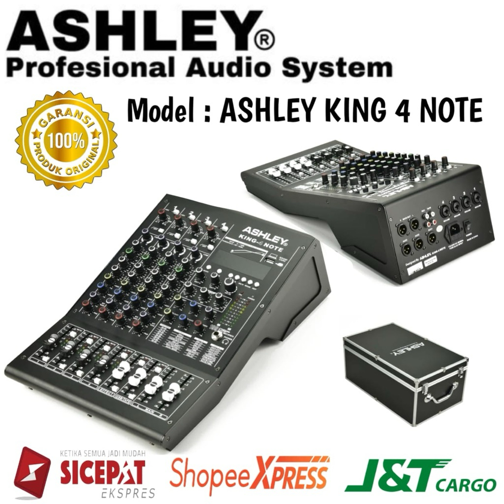 Mixer Ashley King 4 Note Original Mixer Ashley 4 Channel Bluetooth usb