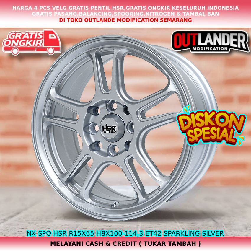 velg hsr velg R15 untuk mobil Kijang LGX Veloz Avanza Livina Panther Xenia dll hsr nxspo r15