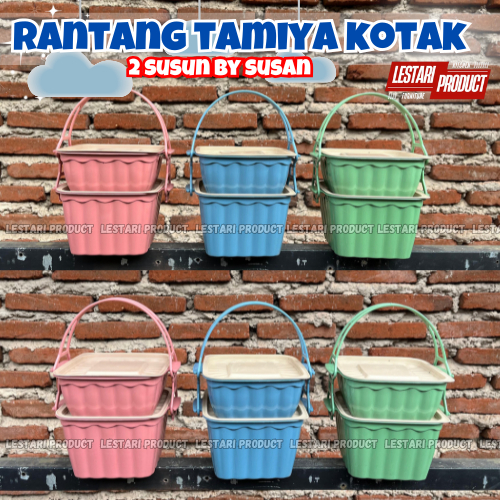 ( 6 PCS ) RANTANG TAMIYA KOTAK 2 SUSUN ( SUSAN ) | RANTANG 2 SUSUN | RANTANG LABU | RANTANG PLASTIK 