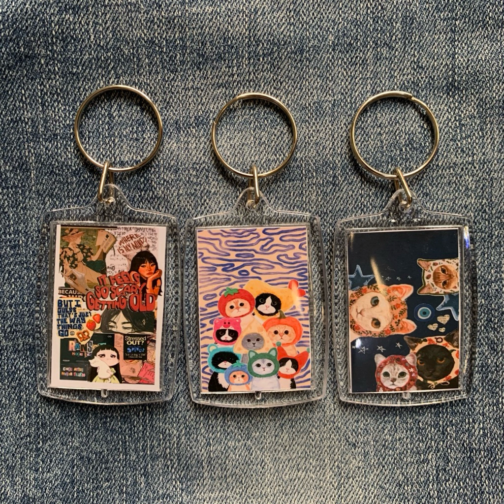 zaarchain|Gantungan kunci aesthetic|Gantungan akrilik|Gantungan foto custom