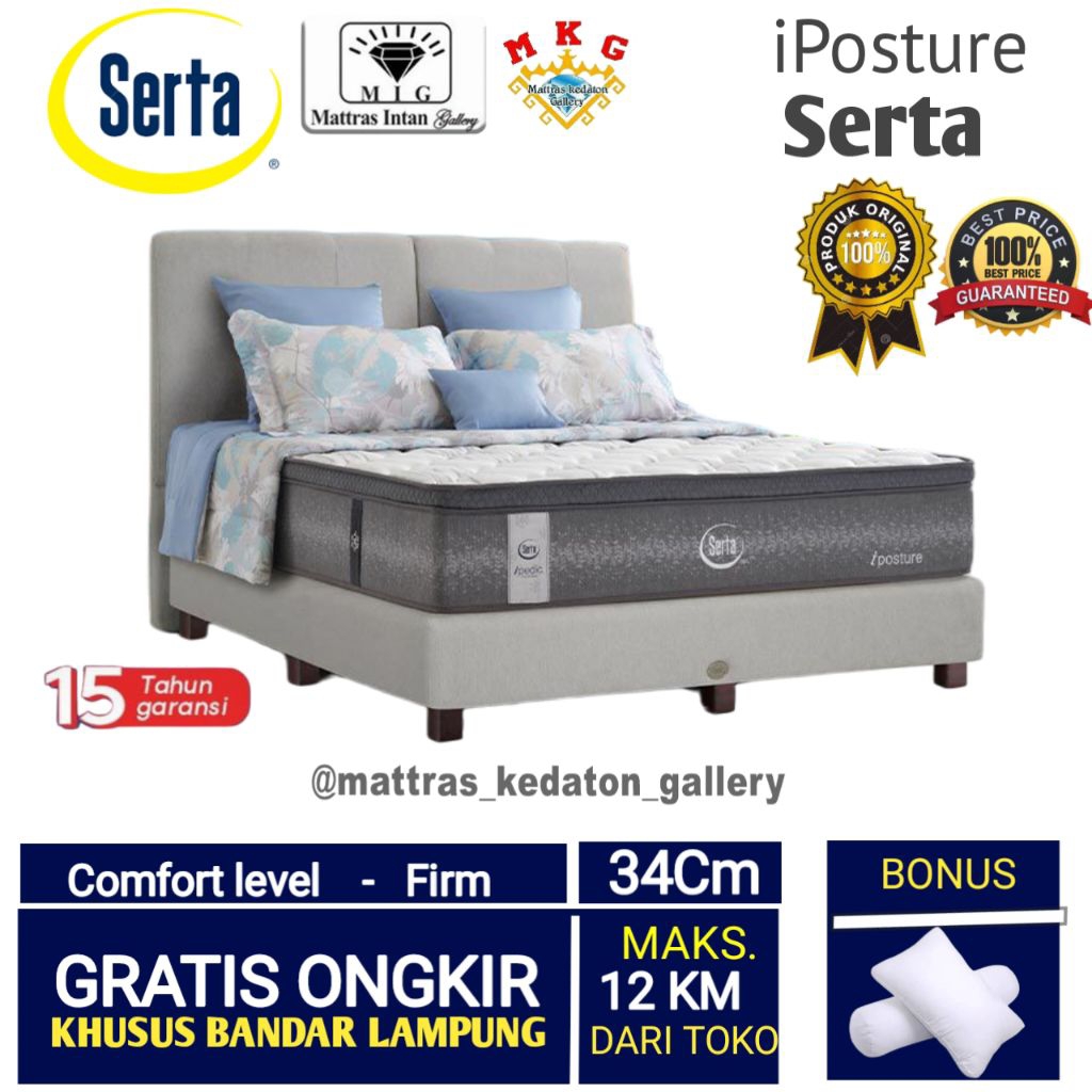 Springbed Serta iPosture Latex T34 Cm - kasur spring bed serta size 160 - 180 bandar lampung mattras