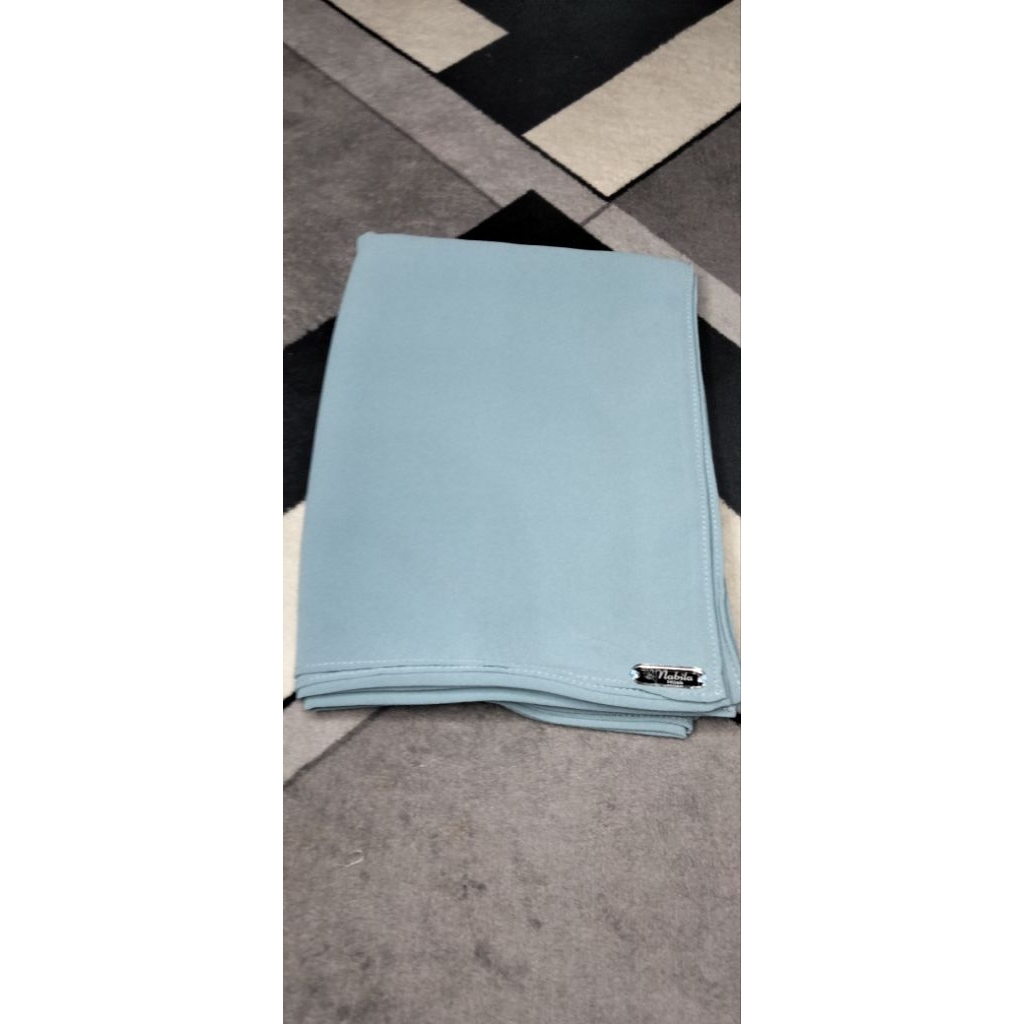 NABILA HIJAB - pashmina ceruty baby doll bahan premium biru wardah