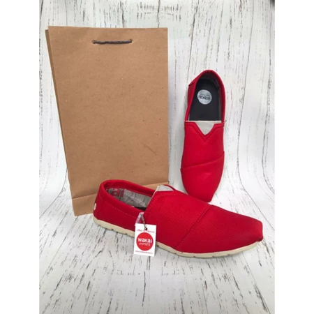 Sepatu WAKAI slop slip on unisex POLOS wakai label Vietnam pria wanita terlengkap sepatu Korea sepat