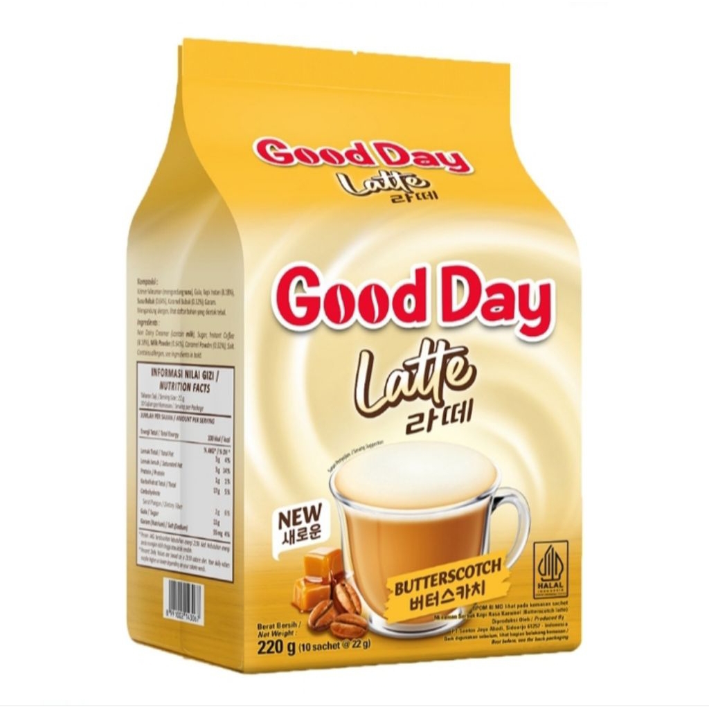 

Good Day Kopi Instant Latte Butterscotch 10×22 g