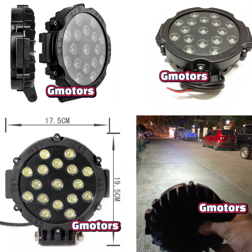Lampu Tembak Sorot Led 17 Mata MYTH Lampu Tembak Sorot Mobil OFFROAD WORKLIGHT Bahan Alumunium