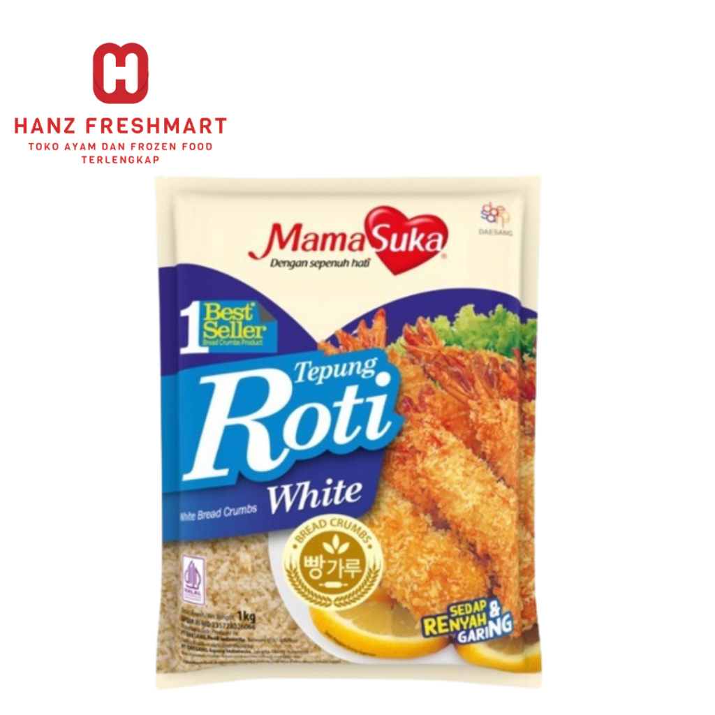 

Mamasuka Tepung Roti Putih 1kg / Tepung Panir / White Bread Crumb - Hanz Freshmart