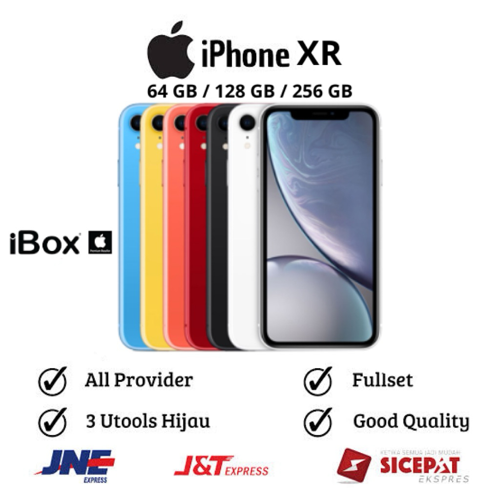iphone XR 64Gb /128Gb /256Gb Fullset Resmi Indonesia Original Bergaransi